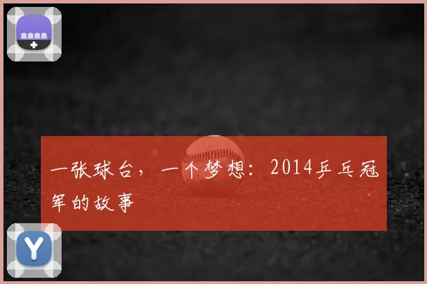 一张球台，一个梦想：2014乒乓冠军的故事