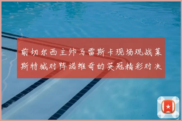 前切尔西主帅马雷斯卡现场观战莱斯特城对阵诺维奇的英冠精彩对决